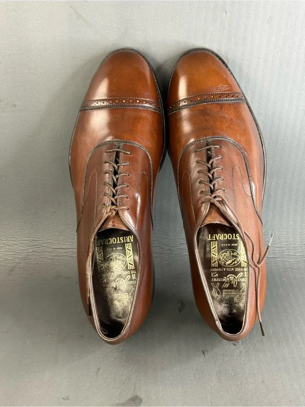 Johnston & Murphy Vintage Aristocraft brown leather Oxford men’s size 9D